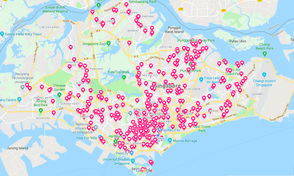 RWL Map Plotting PM Laundry Delivery Service Singapore