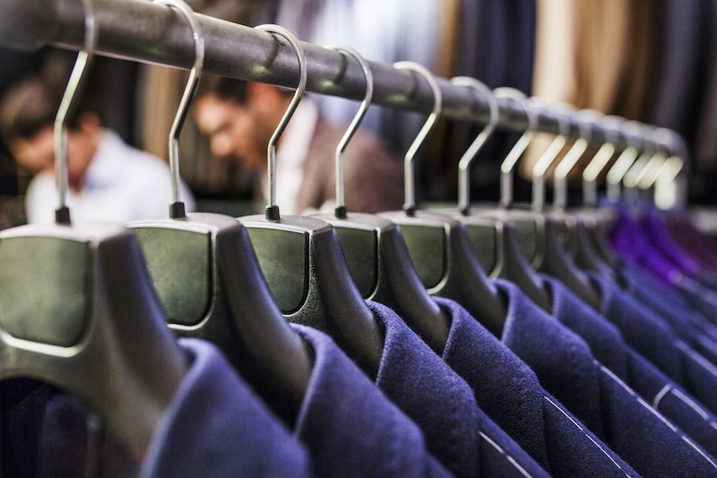 Jackets on coat hanger